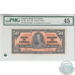 BC-26b 1937 Bank of Canada $50, Gordon-Towers, S/N: B/H2651906, PMG EF-45.