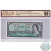 Image 1 : BC-37b-N1-ii-N9-N10-I 1954 Bank of Canada Modified $1, Beattie-Rasminsky S/N: G/O0808080, BCS certif