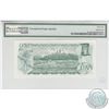 Image 2 : BC-46bT 1973 Bank of Canada Test Note $1, Crow-Bouey, S/N: EXA1203384. PMG CUNC-64 EPQ