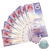 Image 1 : BC-63aA. 2001 Bank of Canada $10, Knight-Thiessen FDT Replacement Notes, 8 in Sequence  S/N: FDT9360