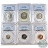 Image 1 : 1937 Matte Specimen Set PCGS Certified. You will receive the 1-cent SP-65 Red, 5-cent SP-66, 10-cent