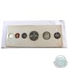 Image 1 : RCM Issue; 1959 Canada Proof Like Set - Original Plastic Wrap (Torn) & White Cardboard. Coins contai