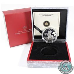 RCM Issue; 2010 Canada $15 Zodiac Year of the Tiger Fine Silver Coin (Coin and capsule Contain scrat