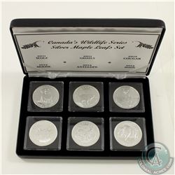 RCM Issue; 2011-2013 $5 1oz Fine Silver Wildlife Series 6-coin set (Tax Exempt). You will receive th