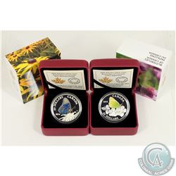 RCM Issue; 2014 & 2015 $20 Butterflies of Canada Fine Silver Coins (Tax Exempt). You will receive th