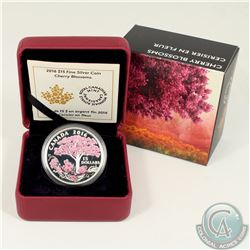 RCM Issue; 2016 Canada $15 Cherry Blossoms Fine Silver Coin (Tax Exempt).