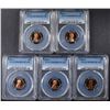 Image 1 : 5 1984-S LINCOLN CENTS PCGS PR-69RD DCAM