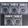 Image 2 : 5 1984-S LINCOLN CENTS PCGS PR-69RD DCAM