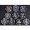 Image 2 : 10 - 1964 PROOF KENNEDY HALF DOLLARS