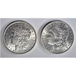 1880 & 1887 MORGAN DOLLARS CH BU