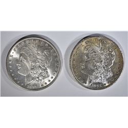 1881-S & 1889 MORGAN DOLLARS BU