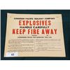 Image 1 : ORIGINAL VINTAGE CPR(CANADIAN PACIFIC RAILWAY) EXPLOSIVES SIGN