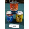 Image 1 : THREE VINTAGE FUEL ADDITIVE TINS (EMPTY)