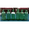 Image 1 : SIX 1960'S MOUNTAIN DEW, 7UP & SPRITE GREEN GLASS POP BOTTLES