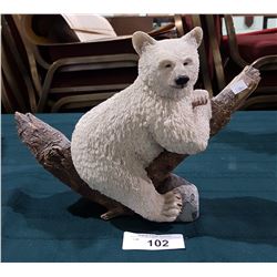SPIRIT BEAR "ISLAND ROYALTY" BY KEITH SANDULAK SIGNED SCULPTURE