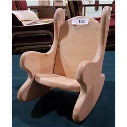 SMALL WOOD DOLL ROCKING CHAIR