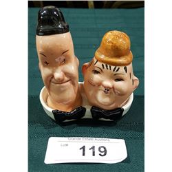 BESWICK LAUREL AND HARDY SALT AND PEPPER SHAKER SET