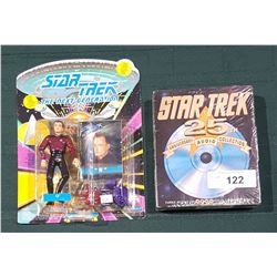 STAR TREK "Q" ACTION FIGURE & 25TH ANNIVERSARY DISC