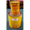 Image 1 : TWO VINTAGE SHELL GREASE CANS