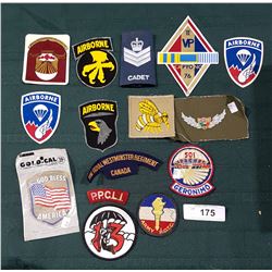 15 MILITARY PATCHES AND DECALS