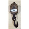 Image 1 : ANTIQUE WOOD 2 WHEEL PULLEY