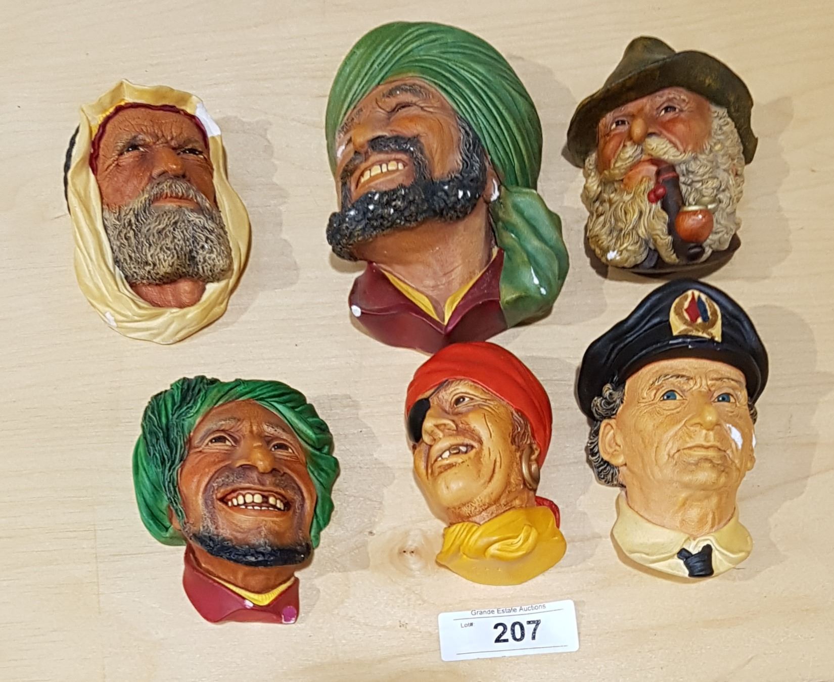 6 ASSORTED BOSSONS HEADS