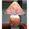 Image 1 : PRETTY PORCELAIN TABLE LAMP W/ CLEMATIS MOTIF