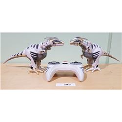 2 SMALL ROBORAPTOR ROBOTS WITH 1 CONTROLLER