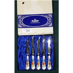 SET OF AYNSLEY STEAK KNIVES