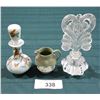 Image 1 : 2 VINTAGE PERFUME BOTTLES AND MINI WEDGWOOD PITCHER