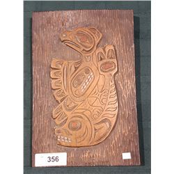 NATIVE CARVED WALL PLAQUE