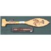 Image 1 : NATIVE PAINTED PADDLE AND BRASS LETTER OPENER