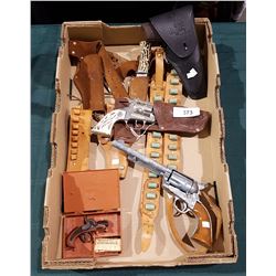 VINTAGE CAP GUNS AND BELTS