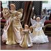 Image 1 : 3 CHRISTMAS ANGEL TREE TOPPERS
