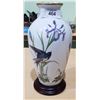 Image 1 : FRANKLIN PORCELAIN VASE W/ BIRD MOTIF ON STAND