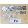 Image 1 : 9 CANADIAN SILVER COINS AND 1 US SILVER HAT DOLLAR