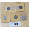Image 1 : 5 1948 CANADIAN SILVER COINS