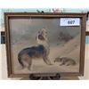 Image 1 : VINTAGE FRAMED PRINT-COLLIE & LAMB