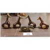 Image 1 : FIVE CARVED WOOD GIRAFFE & ZEBRA NAPKIN RINGS