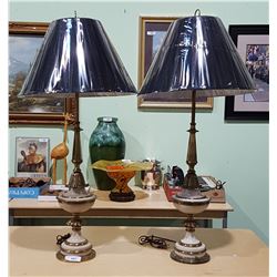 PAIR VINTAGE STIFLE TABLE LAMPS