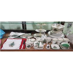 APPROX 47 PIECE SPODE "CHRISTMAS TREE" CHINA SET