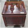 Image 1 : ANTIQUE ASIAN ROSEWOOD MONEY BANK W/BRASS ACCENTS