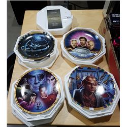 FIVE HAMILTON COLLECTION STAR TREK COLLECTOR PLATES