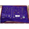 Image 1 : DISPLAY CASE W/VINTAGE COSTUME JEWELRY