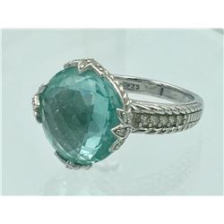 JUDITH RIPKE STERLING SILVER RING WITH TEAL STONE