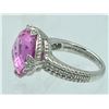 Image 2 : JUDITH RIPKA STERLING SILVER RING WITH PINK STONE.