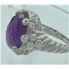 Image 2 : JUDITH RIPKA STERLING SILVER RING WITH PURPLE STONE
