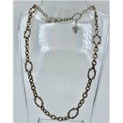 JUDITH RIPKA STERLING SILVER CHAIN WITH TOGGLE CLASP