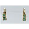 Image 1 : 3 PAIRS OF BEAUTIFUL GOLD-TONED STERLING SILVER EARRINGS