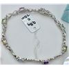 Image 3 : BEAUTIFUL 3 PIECE STERLING SILVER AND MULTI-COLORED RHINESTONES SET